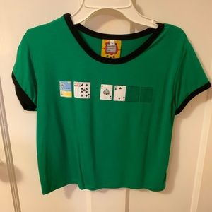 NWT O-MIGHTY/OMWEEKEND SOLITAIRE CROP TEE